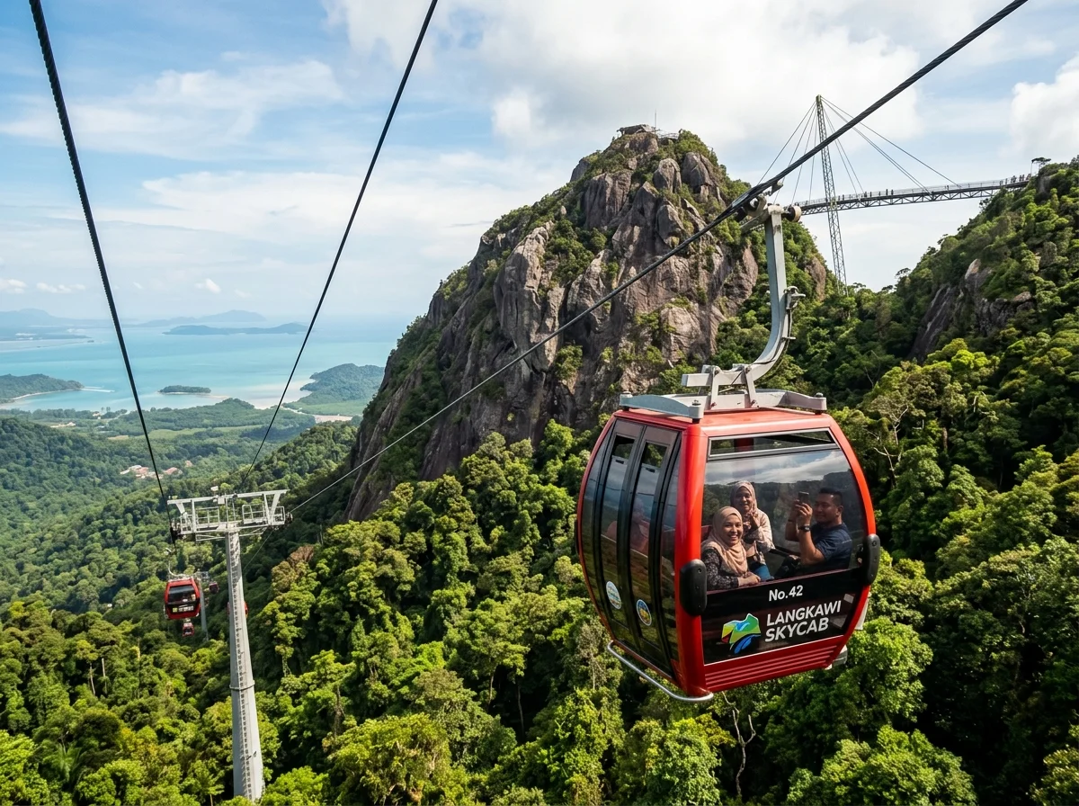 Naik SkyCab ke puncak Mat Cincang pada hari kedua