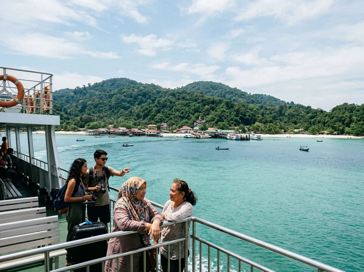 Pulau Pangkor dilihat dari feri Lumut