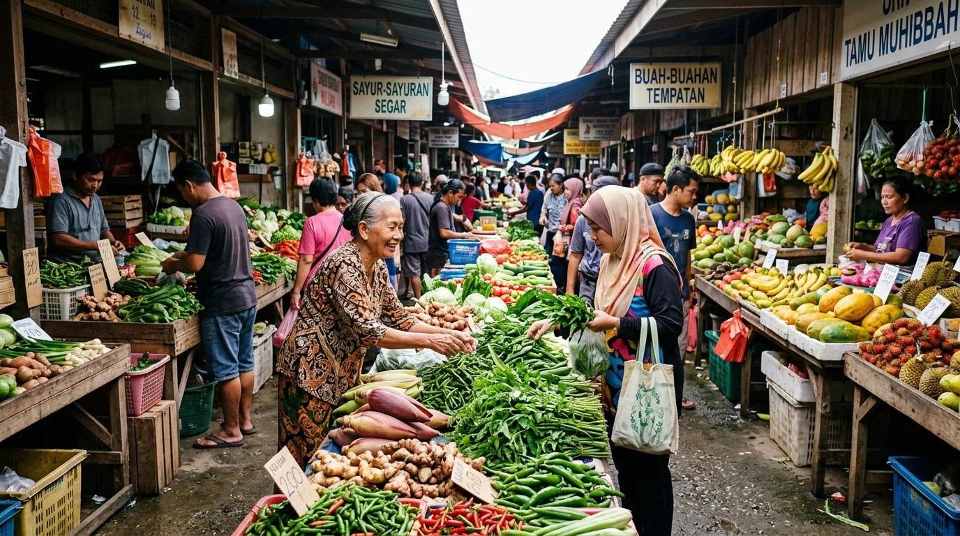 Pasar Tamu Muhibbah Miri menjual hasil tempatan Sarawak
