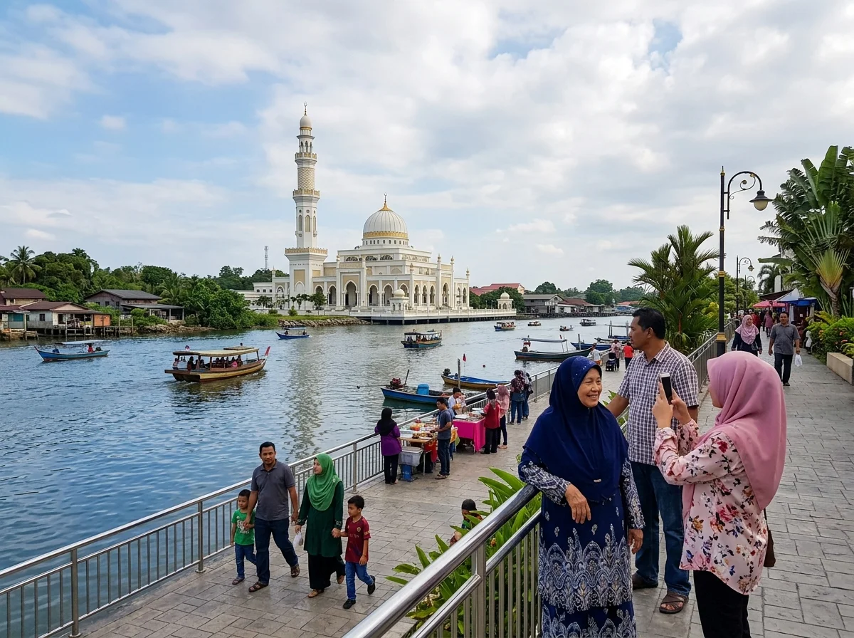 Masjid Sultan Ismail di Tanjung Agas, seberang Sungai Muar