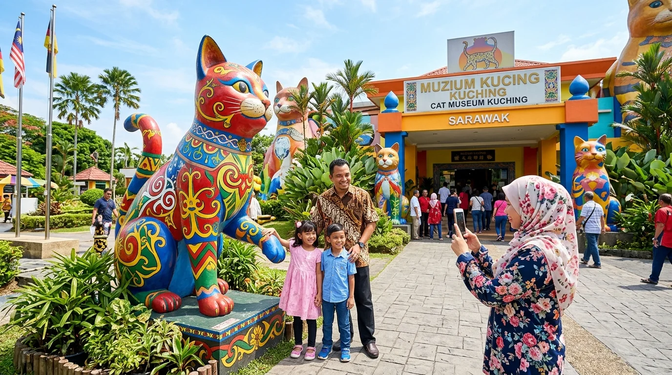 Muzium Kucing Kuching koleksi patung