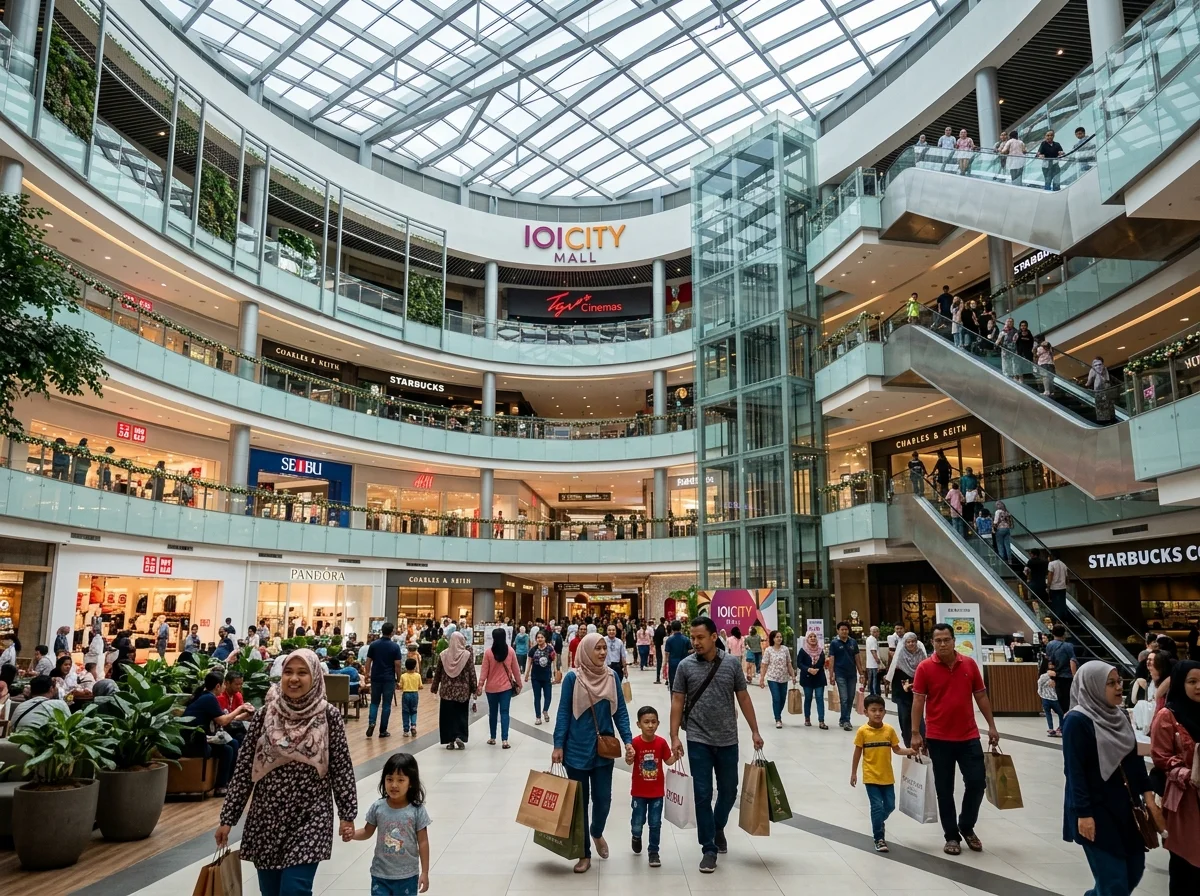 Atrium IOI City Mall Putrajaya yang luas