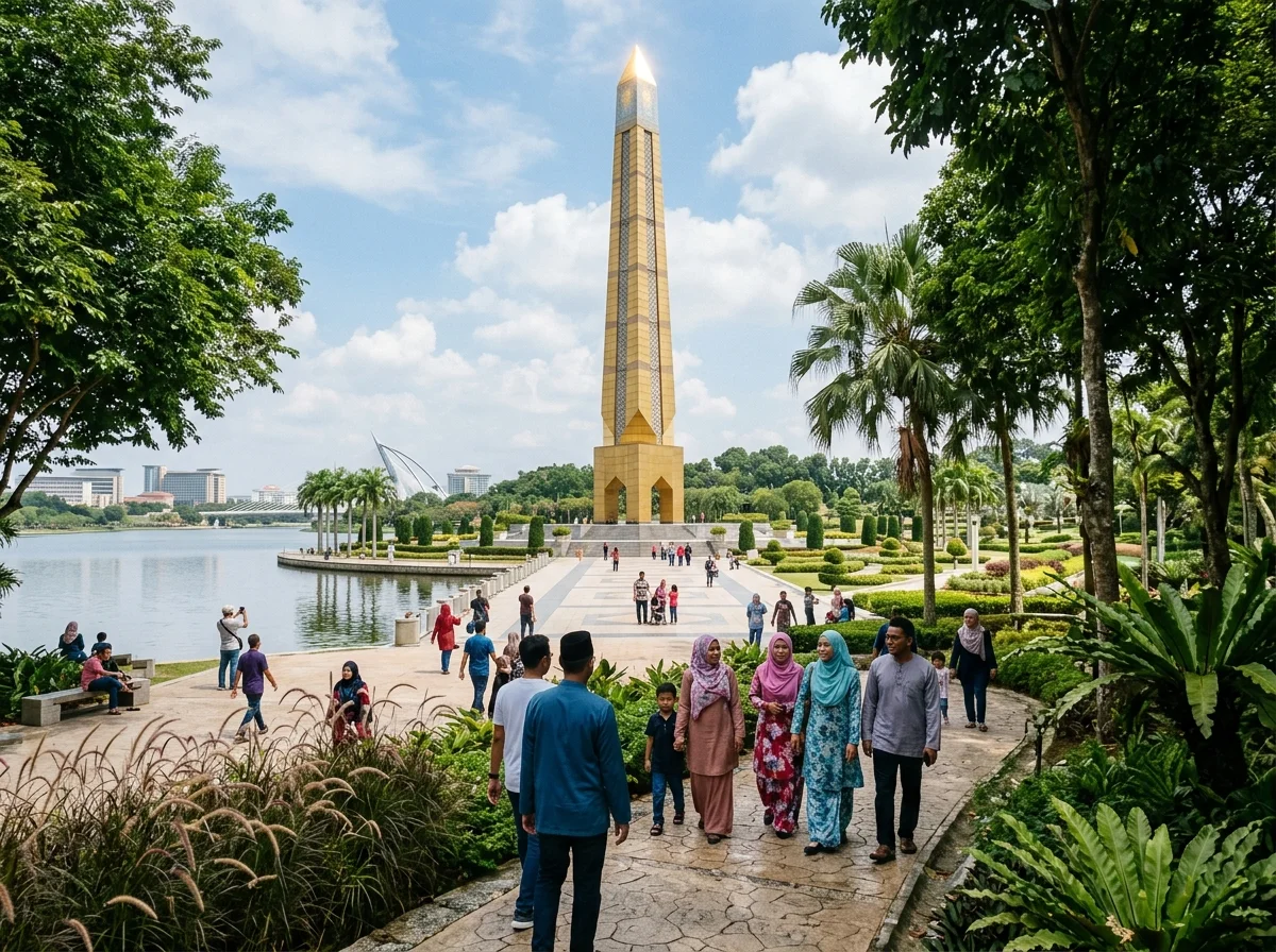 Monumen Alaf Baru berbentuk obelisk di Putrajaya