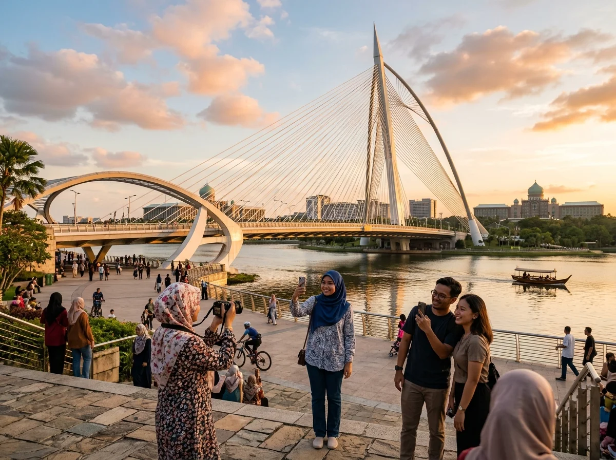 Jambatan Seri Wawasan berbentuk layar di Putrajaya