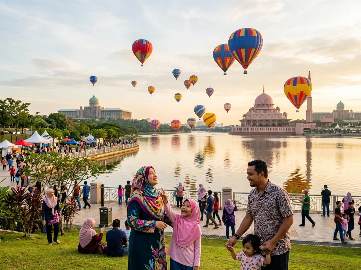 Belon udara panas di Skyrides Festivals Park Putrajaya
