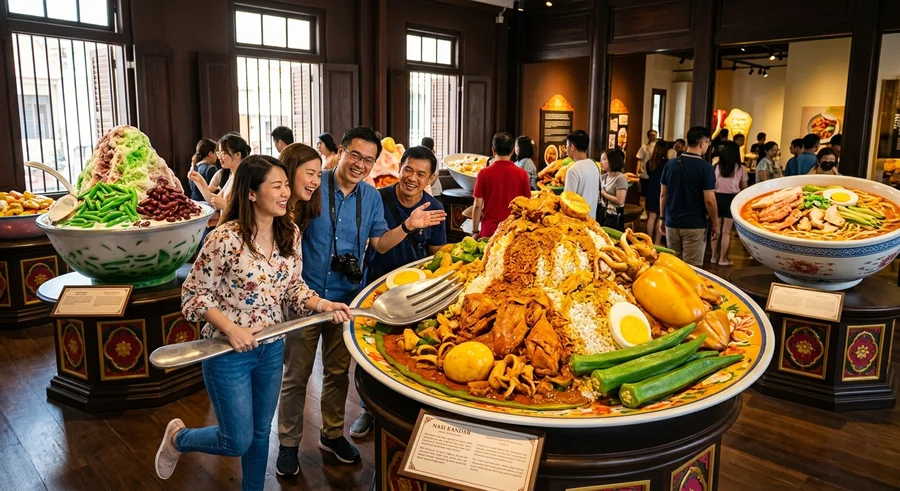 Pameran makanan jalanan Penang bersaiz gergasi dan instalasi nostalgia makanan tempatan