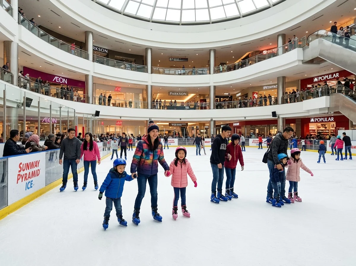 Meluncur ais di Sunway Pyramid Ice Petaling Jaya