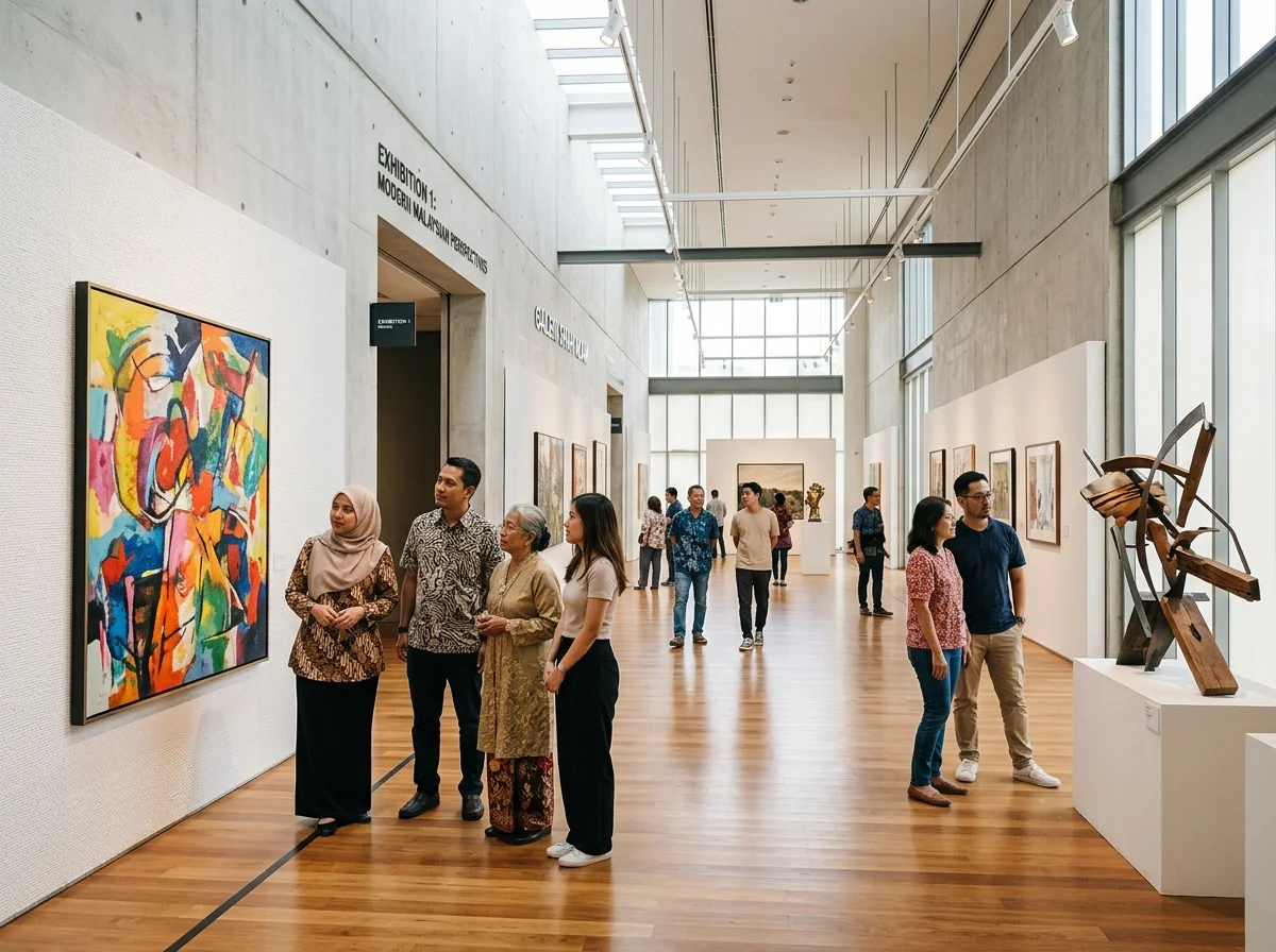 Pameran seni di dalam Galeri Shah Alam