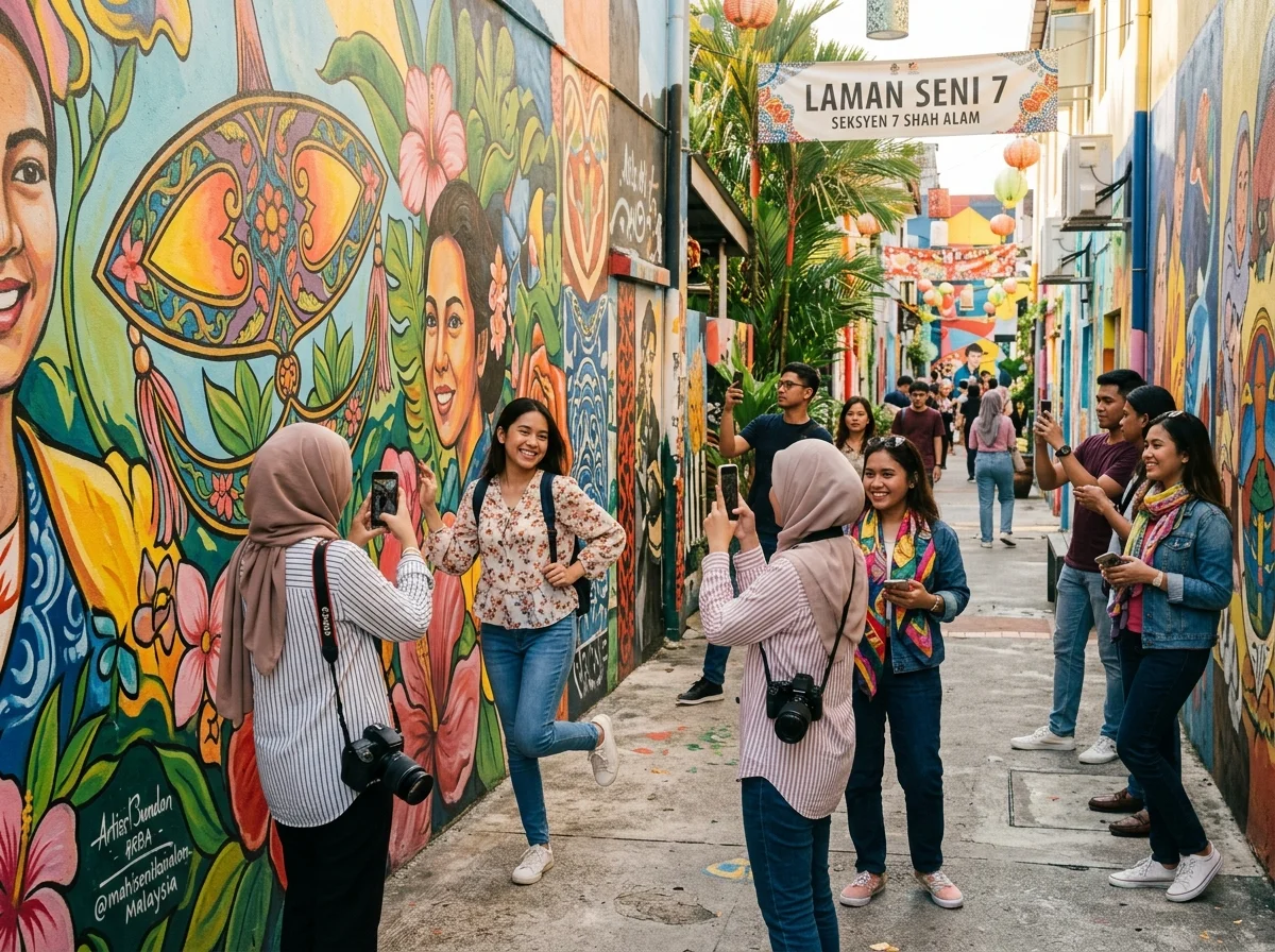 Lorong mural seni jalanan Laman Seni 7 di Seksyen 7 Shah Alam
