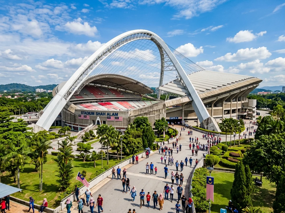 Stadium Shah Alam dengan gerbang lengkung ikonik