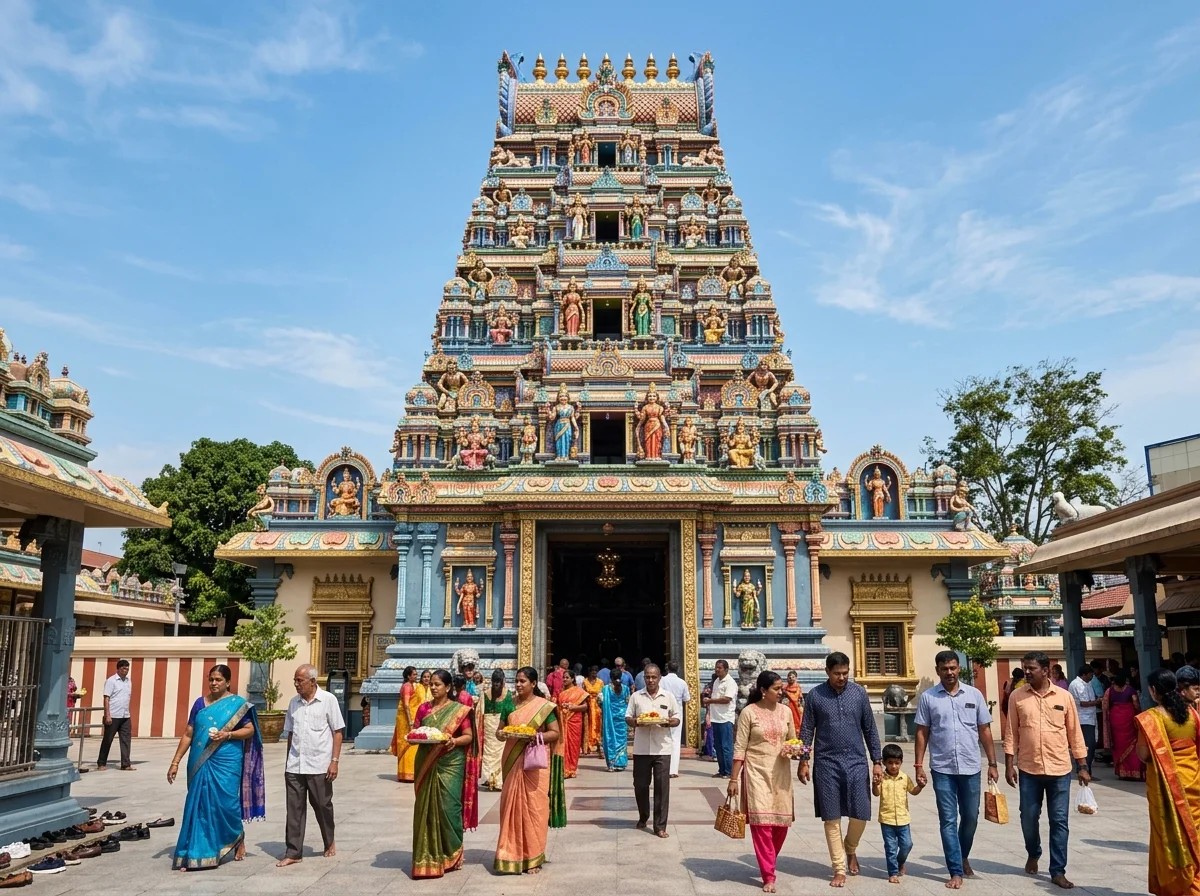 Kuil Hindu Sri Maha Mariamman yang berwarna-warni di Seksyen 7 Shah Alam