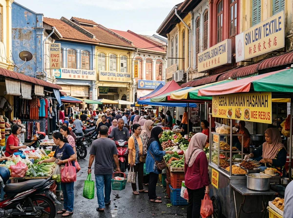 Pekan lama Sungai Petani dengan kedai warisan dan buah tangan