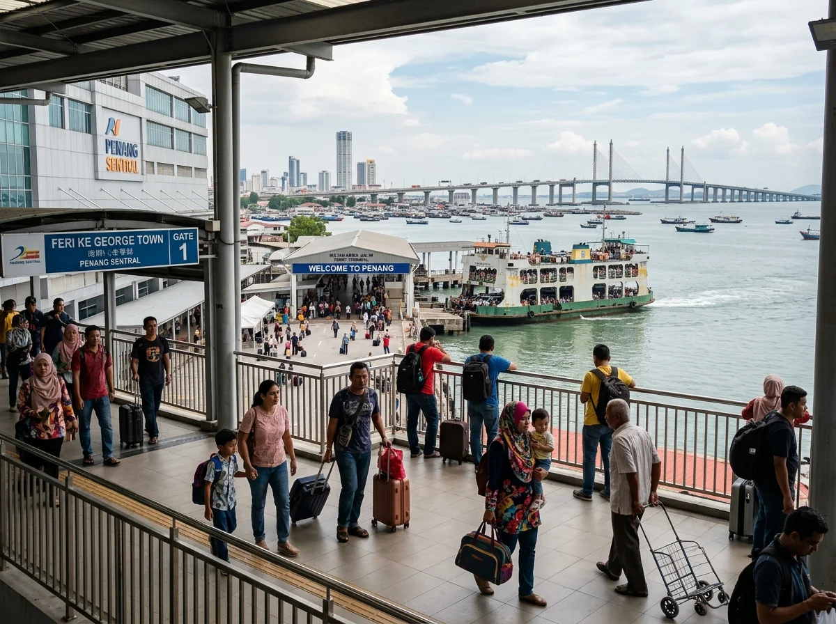 Naik feri Butterworth ke Georgetown dari Penang Sentral