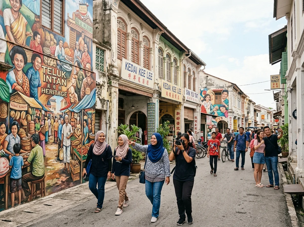 Jalan-jalan percuma di pekan lama dan mural Teluk Intan