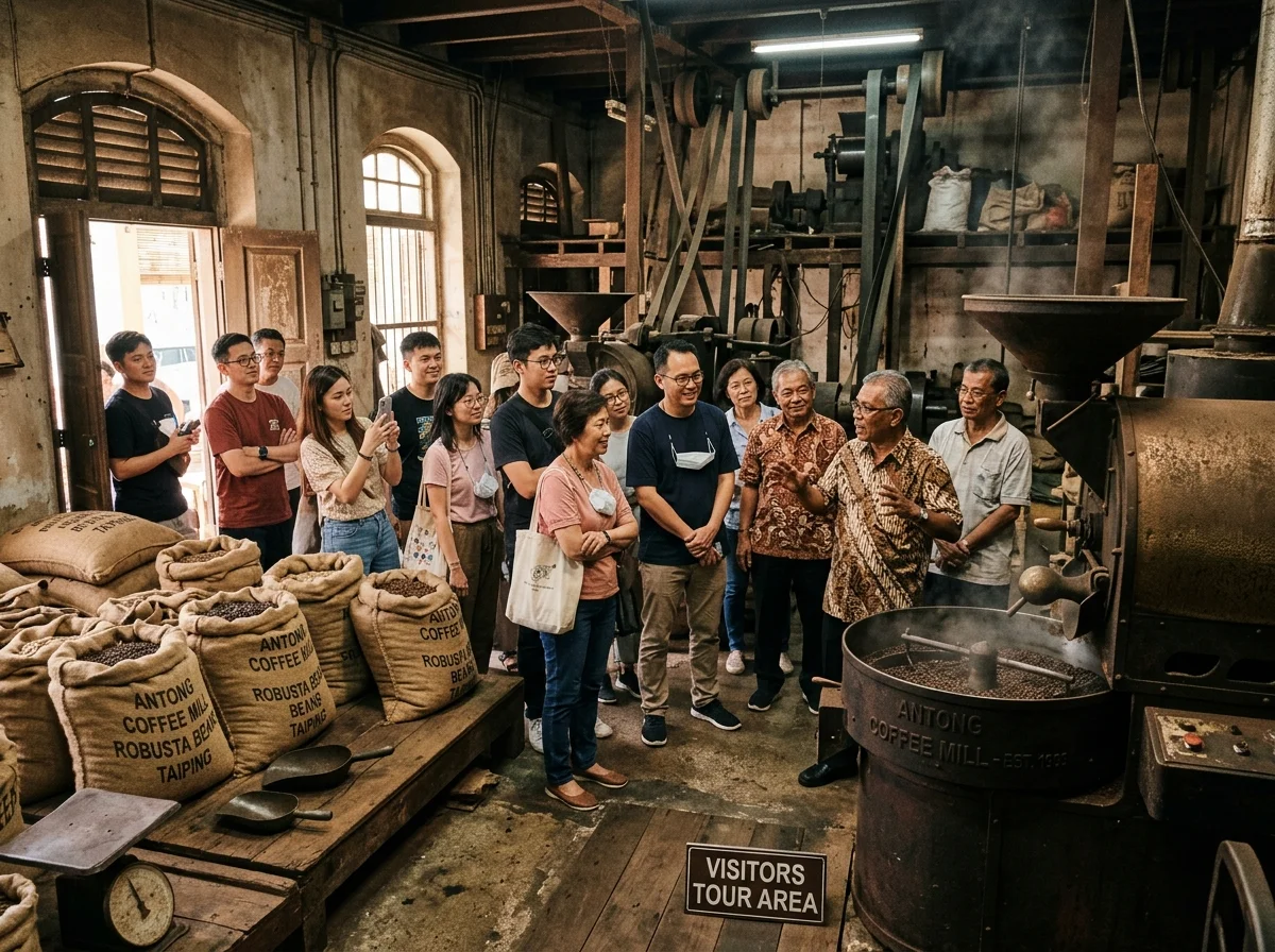 Kilang Kopi Antong tempat membeli oleh-oleh kopi dan kaya puff Taiping