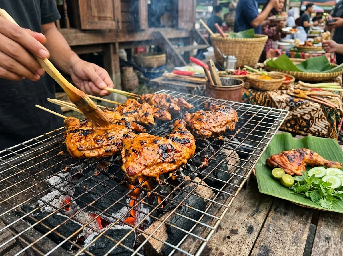 Ayam percik bakar khas Kelantan