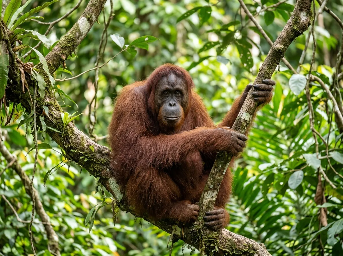 Orang utan di Lok Kawi Wildlife Park