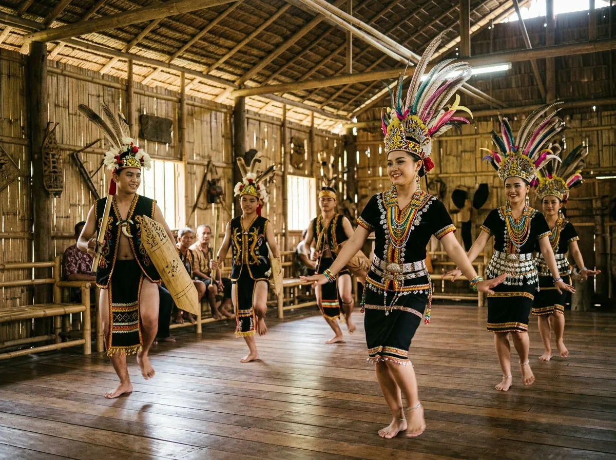 Rumah tradisional di Mari Mari Cultural Village