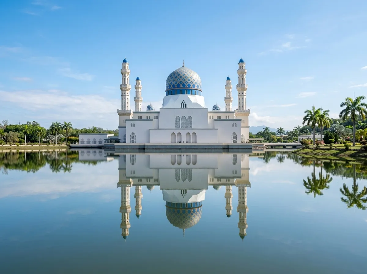 Masjid Bandaraya Kota Kinabalu di atas air